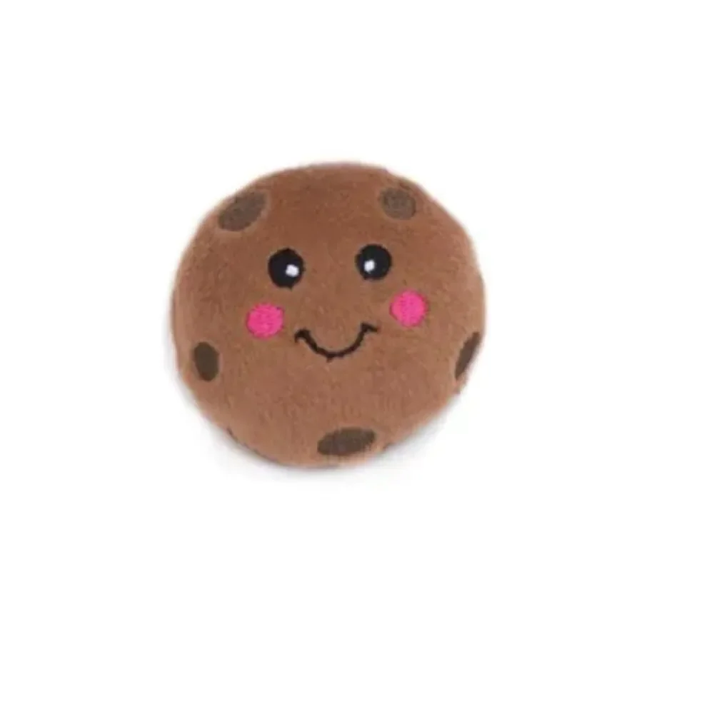 Zippy Paw Milk and Cookies Blue White Brown Interactive Puzzle Plush Dog Toy